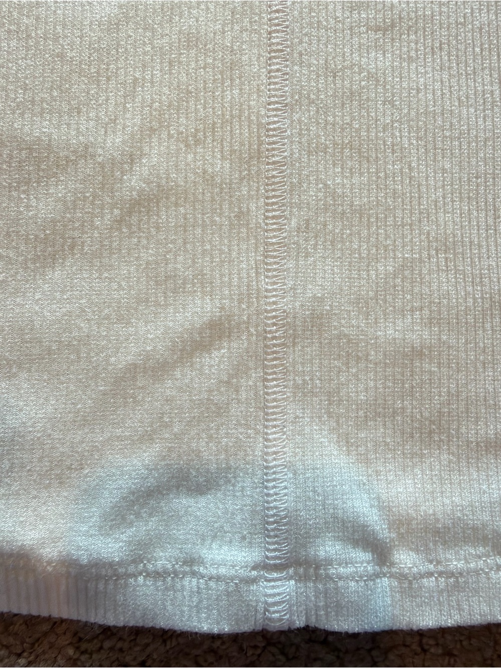 Monrow White Ribbed Basic Tank Top Size Small - Picture 2 of 5